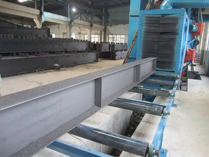 钦州自动输送重型工件喷砂机及其应用