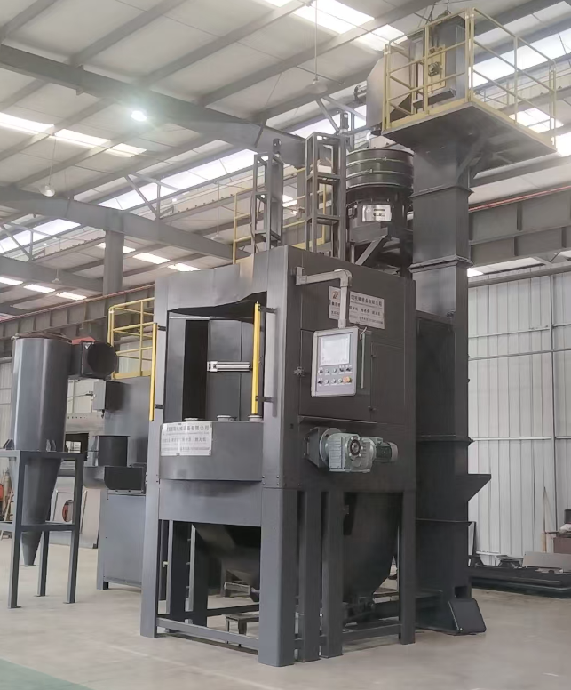 钦州转盘式喷砂机 提升圆形工件处理效率