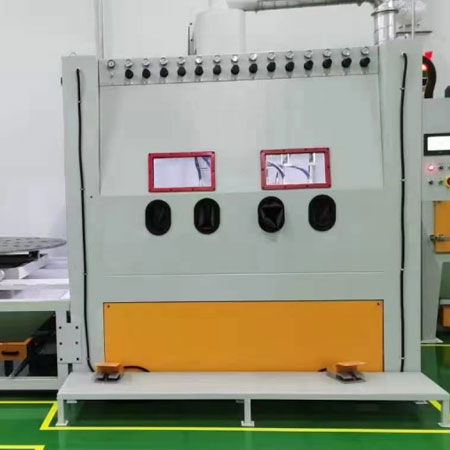 钦州高效生产，从箱体手动喷砂机开始，提升零部件质量